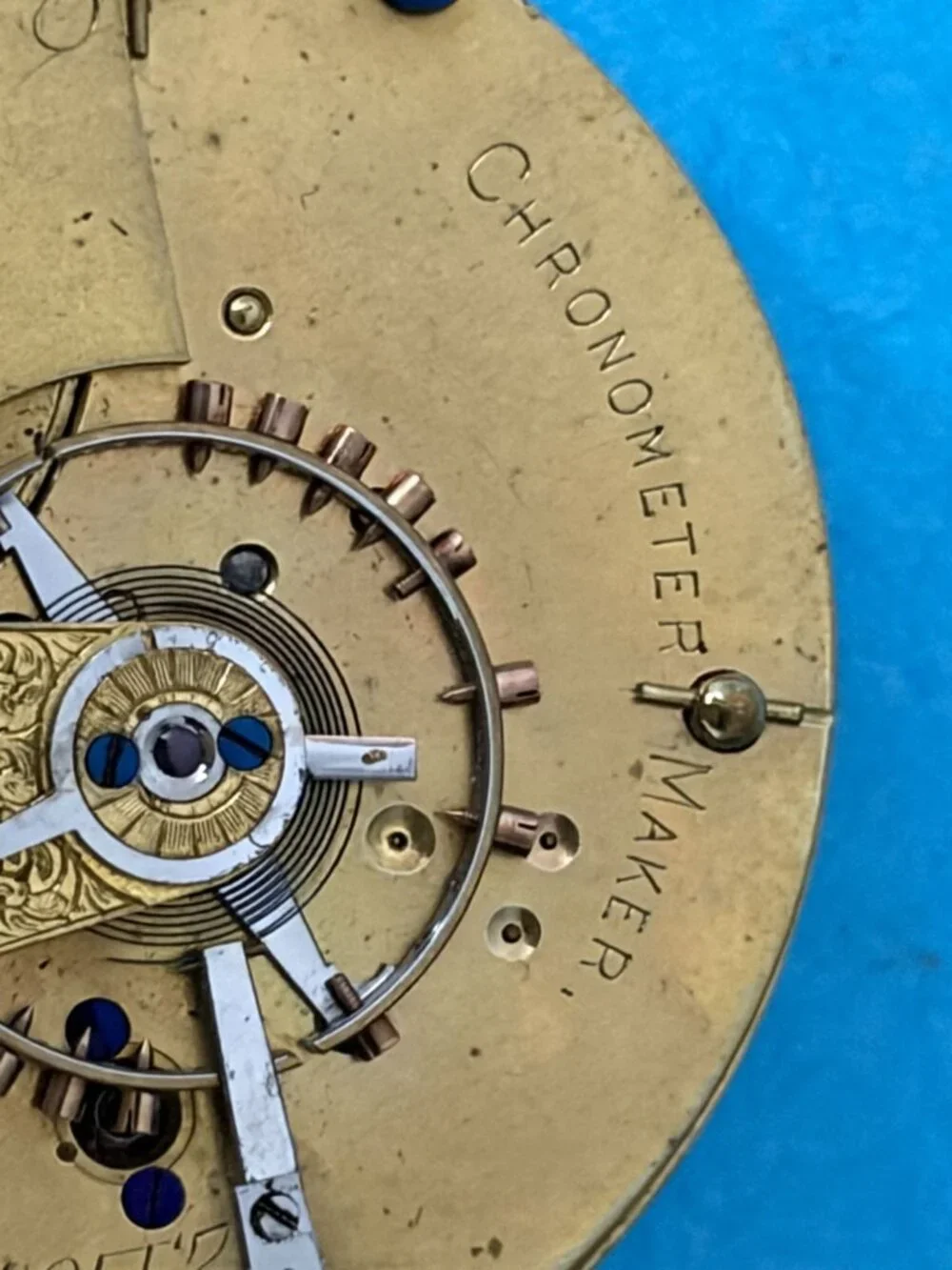 A.M. Silber London 62028 601 Pocket Watch Movement 4 parts / repair